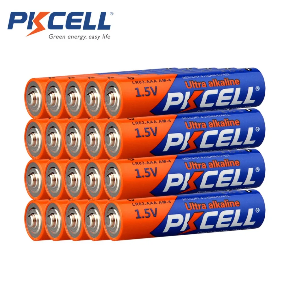 Щелочные батарейки PKCELL LR03 36 шт./лот 1 5 В E92 AM4 MN2400 MX2400 В|Батарейки| |