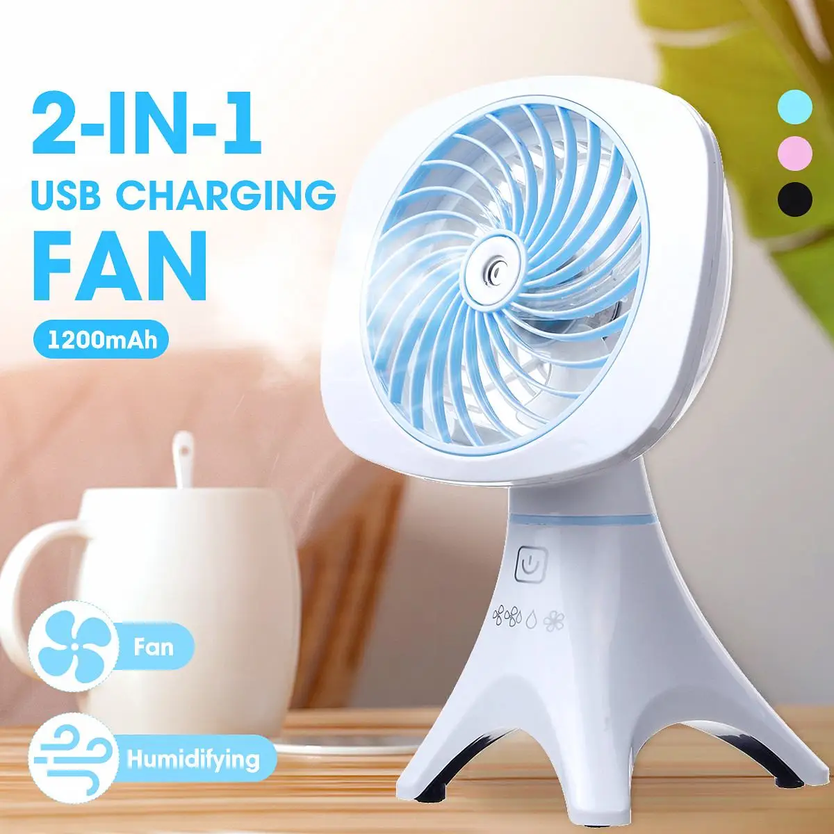 

USB Charging Portable Mini Electric Fan Air Cooler Humidifier Rechargeable Li-ion Battery Handheld Air Conditioning Cooling Fan