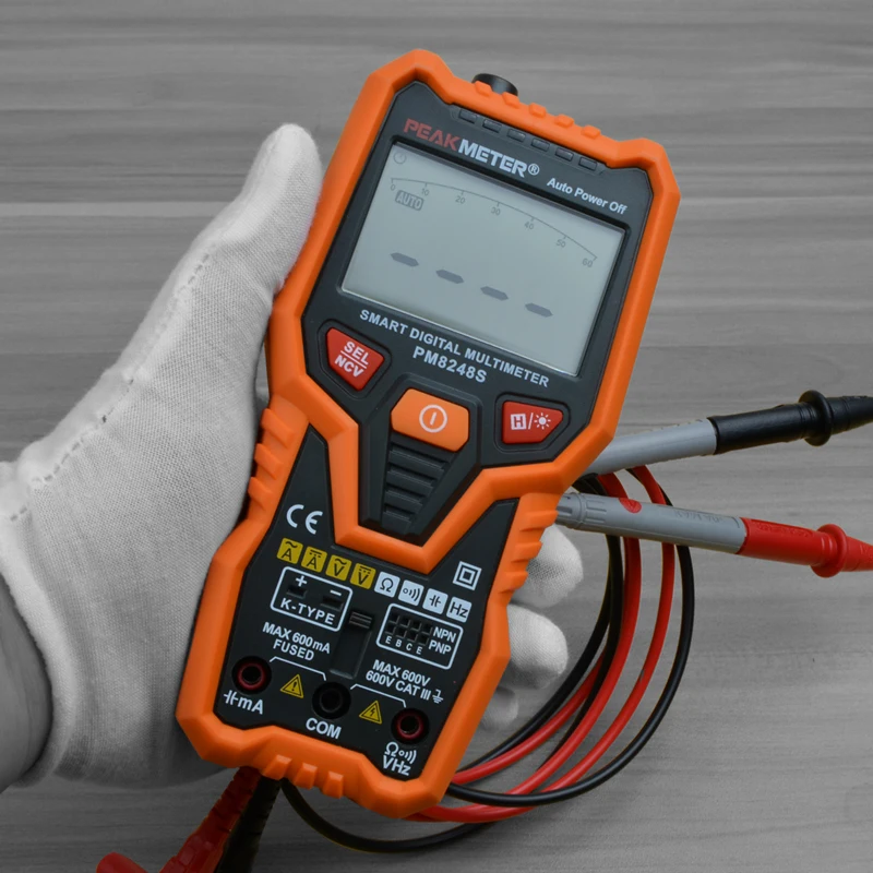 Digital Meter Multimeter,PEAKMETER PM8248S Auto Ranging Handheld Digital NCV Multimeter Resistance Temperature Tester Digital Meter Multimeter,PEAKMETER PM8248S Auto Ranging Handheld Digital NCV Multimeter Resistance Temperature Tester