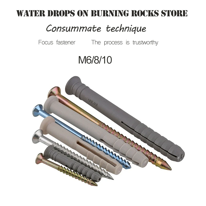 Free shipping Plastic expansion screw type expansion bolt plastic