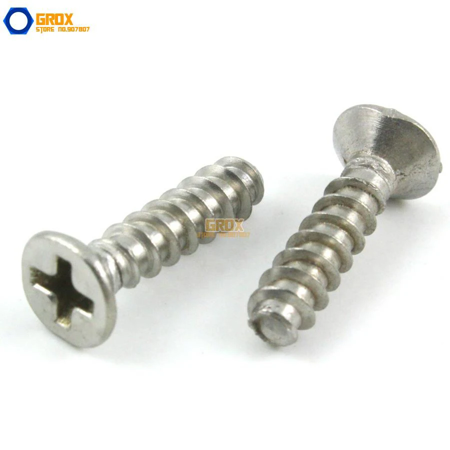 Details about   M2 M3 M4 Phillips Pan Head Self Tapping Screw Flat Tail A2 304 Stainless Steel 