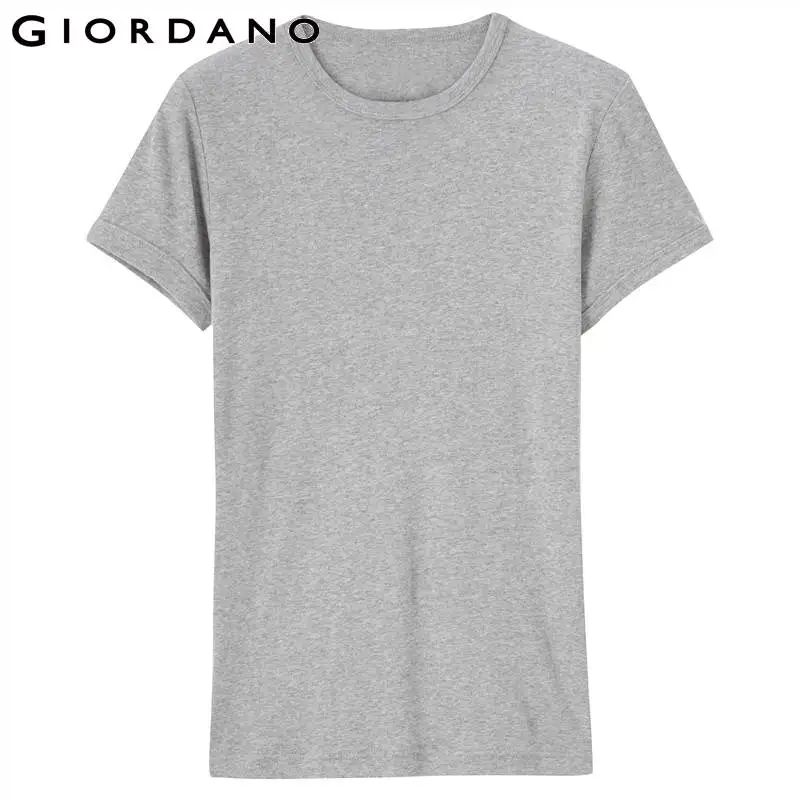 Giordano две приталеные футболки slim fit из натурального хлопка с короткими рукавами и круглым воротом,имеют несколько цветовых решений