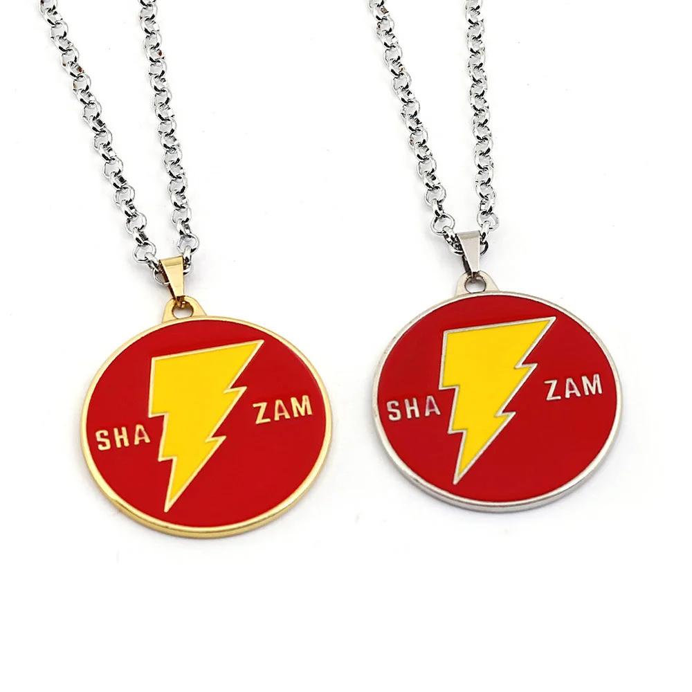 2019 DC Shazam ожерелье Марвел Капитан Billy Batson вспышка молния для женщин мужчин
