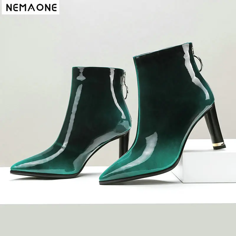 

NEMAONE Women Pointed Toe high Heels boots 2019 New Arrival Brand Mixed Colors Single Shoes Woman Spring Summer Shoes