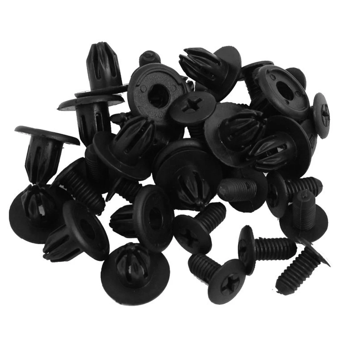 AUTO 20 Pcs Car Interior Panel Trim Clips Black Plastic Rivet for 10mm Holein Bumpers from