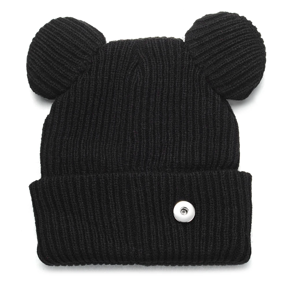 

3 Colors Winter Snap Jewelry knitted hat Fits 18mm GingerSnaps Jewelry NN-699