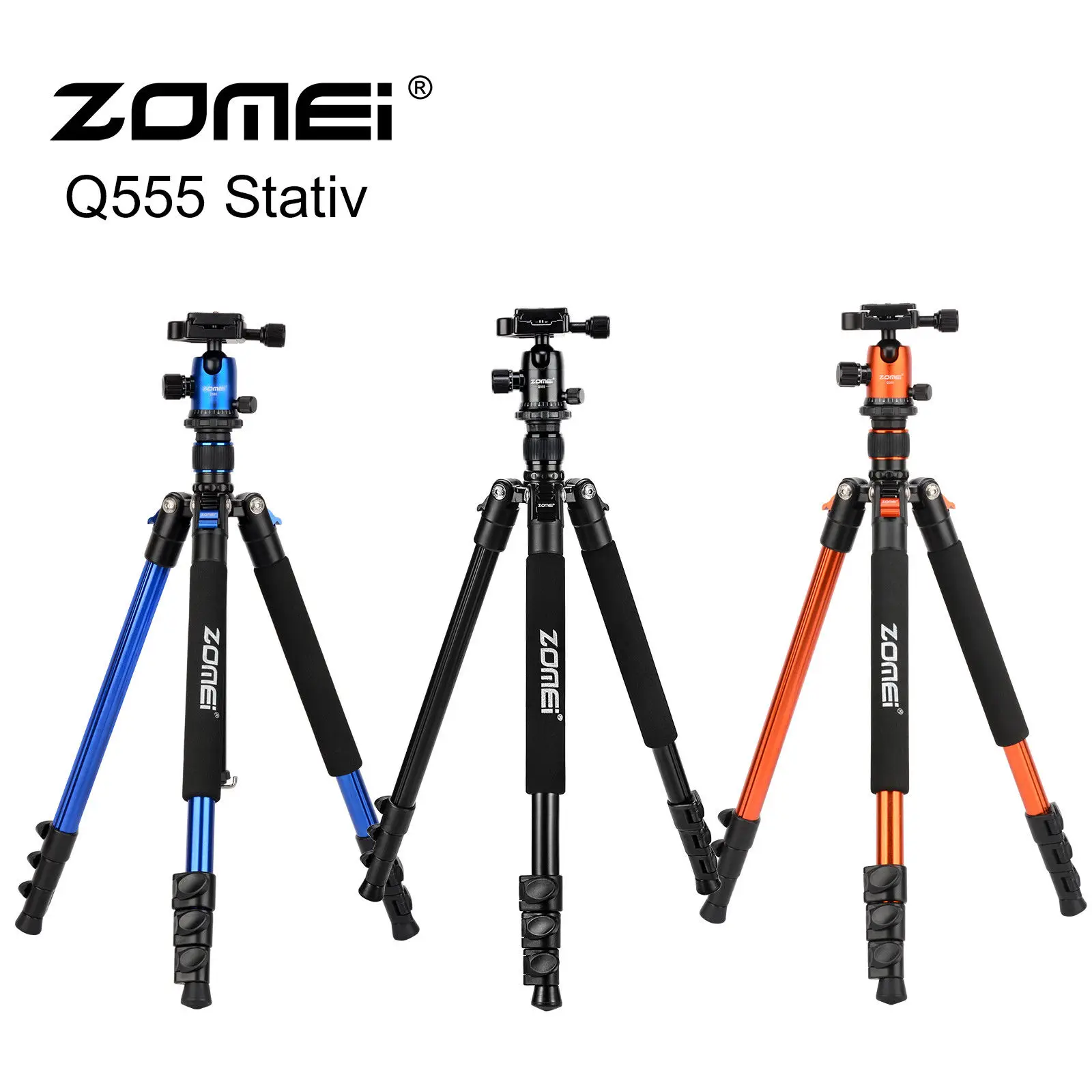  Zomei Professional Q555 Camera tripod Lightweight Aluminum Camera Tripod Stand with Ball Head for C