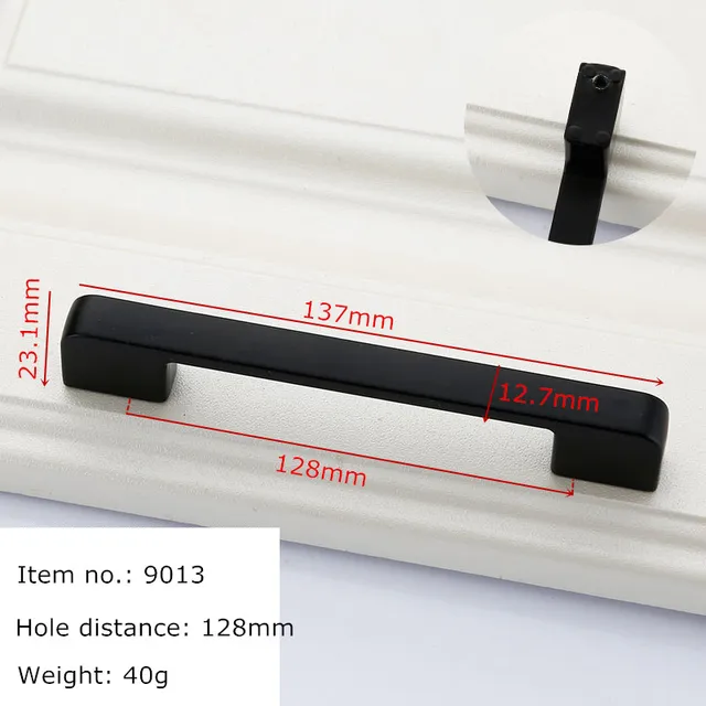 Black Handles for Furniture Cabinet Knobs and Handles Kitchen Handles Drawer Knobs Cabinet Pulls Cupboard Handles Knobs 9013-128