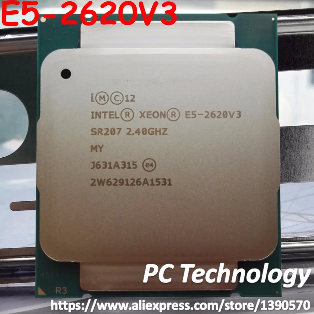 Intel Xeon E5 V3 E5-2620V3 Процессор 6-CORE 2,40 ГГц 15 Мб FCLGA2011-3 85 Вт 22NM E5 2620V3 процессор E5-2620 V3