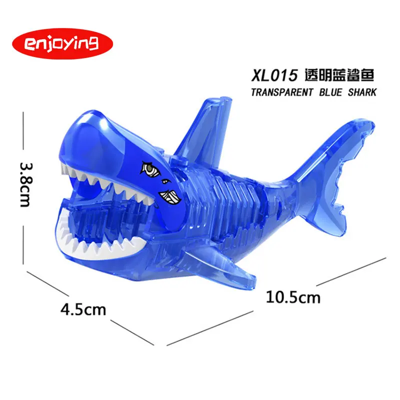 Акула животное игрушка Морская жизнь Кролик Фигурки DIY строительные блоки