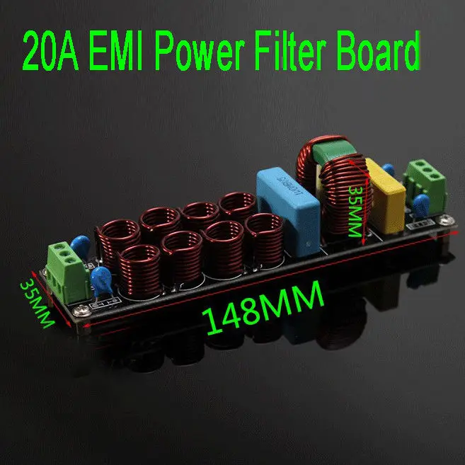 4400 Вт 20A EMI Мощность фильтр очиститель доска Шум терминал AC 110 V 220 | Электронные