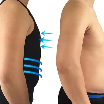 

Slimming Body Shaper Men Tummy Trimmer Waist Control Shapers Tank Top Summer Singlet Vest Shaperwear