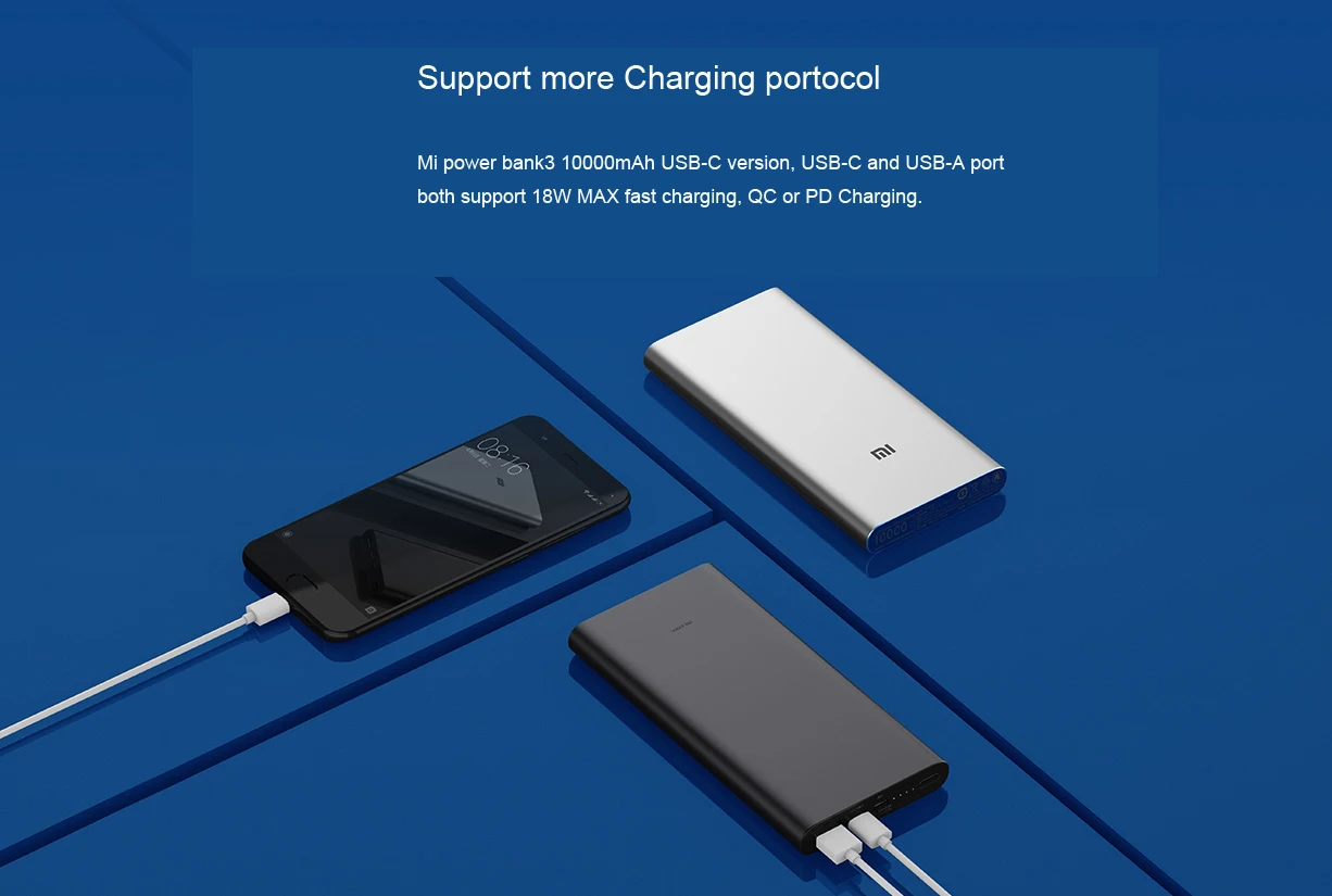 Xiao mi PD power Bank 3 10000 мАч usb type C QC3.0 Быстрая зарядка mi power bank 10000 портативное зарядное устройство повербанк