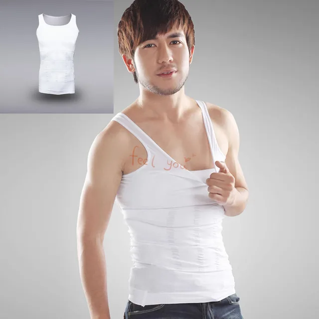 Yeah For Slim Body Shape Men Slimming Vest T Shirt Fatty Undershirt