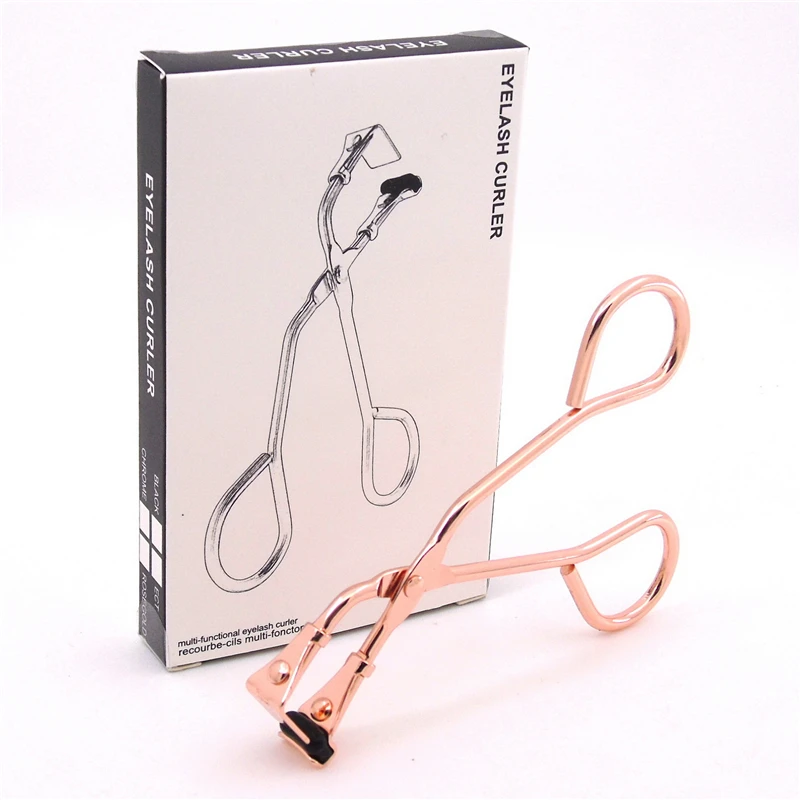 

1 pcs Top Quality Wire Plating + Silicone Gasket Eyelash Curler Practical Handle False Eyelashes Clip Eye Makeup Tool 3 Colors