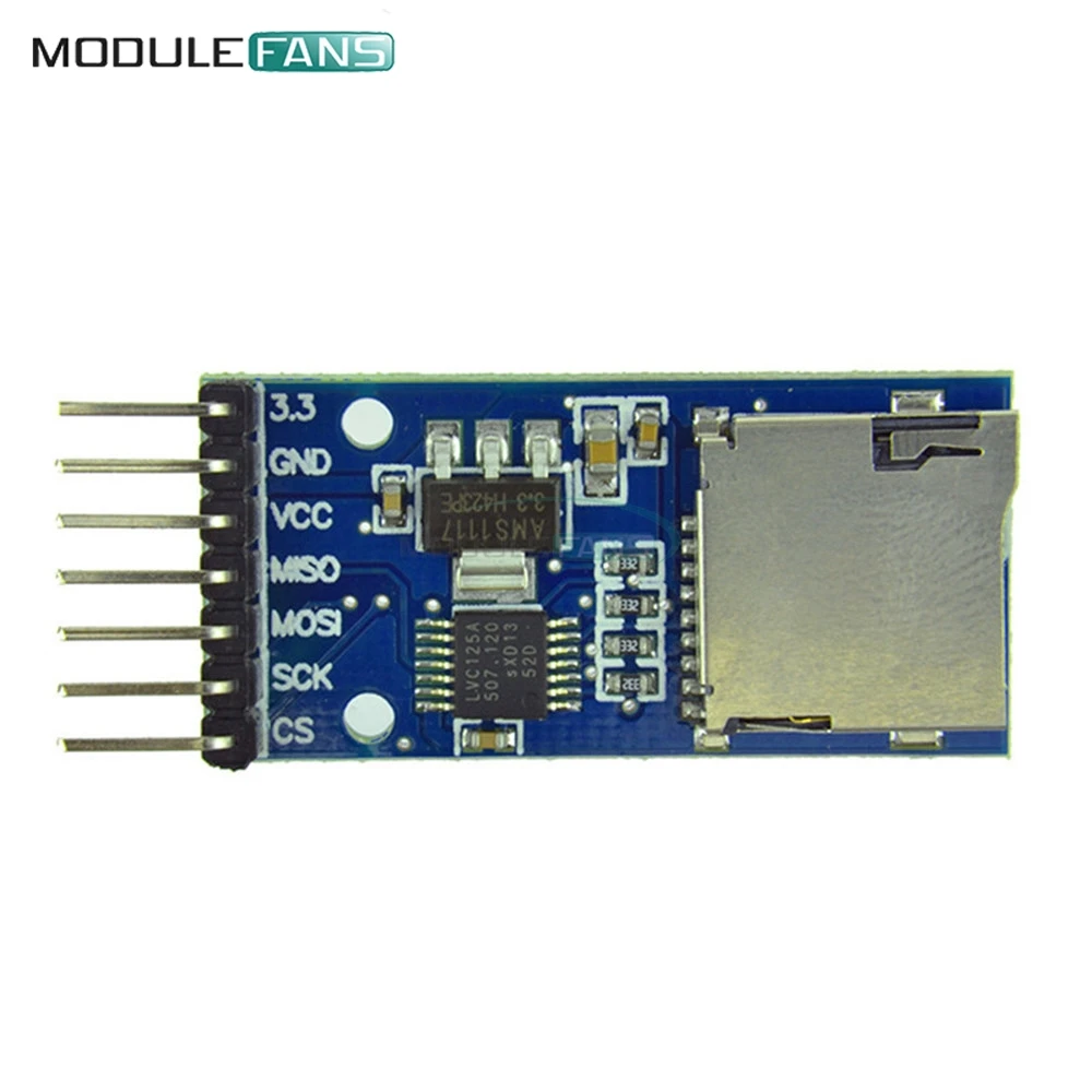 Плата памяти Micro SD для Arduino TF карта Интерфейсный преобразователь уровня SPI 3 В 5