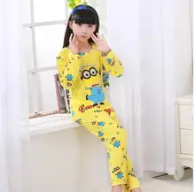 New Listing 2017 Autumn&Spring Baby Sleepwears Suit Lovely Gilr Pajamas Children Pyjamas Girls Cartoon Pijamas Kids Clothing set