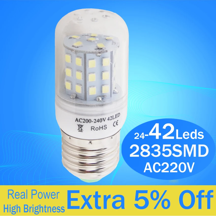 

No Flicker led bulb Bombillas Led Lamp E27 2835 Corn Bulb Christmas light LED Candle Lighting Led Spotlight For Indoor lighting