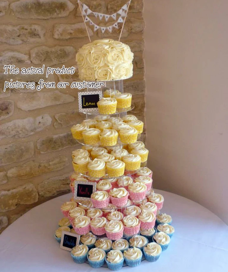  7 tier Round Circle Acrylic Party Cupcake & Wedding Muffin Cup Cake Stand Plate Kitchen Accessories - 33053071651