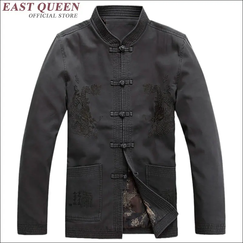 Chinese dragon printed cotton fabric Chinese style men shirt traditional men clothing dragon bomber jacket AA1572z
