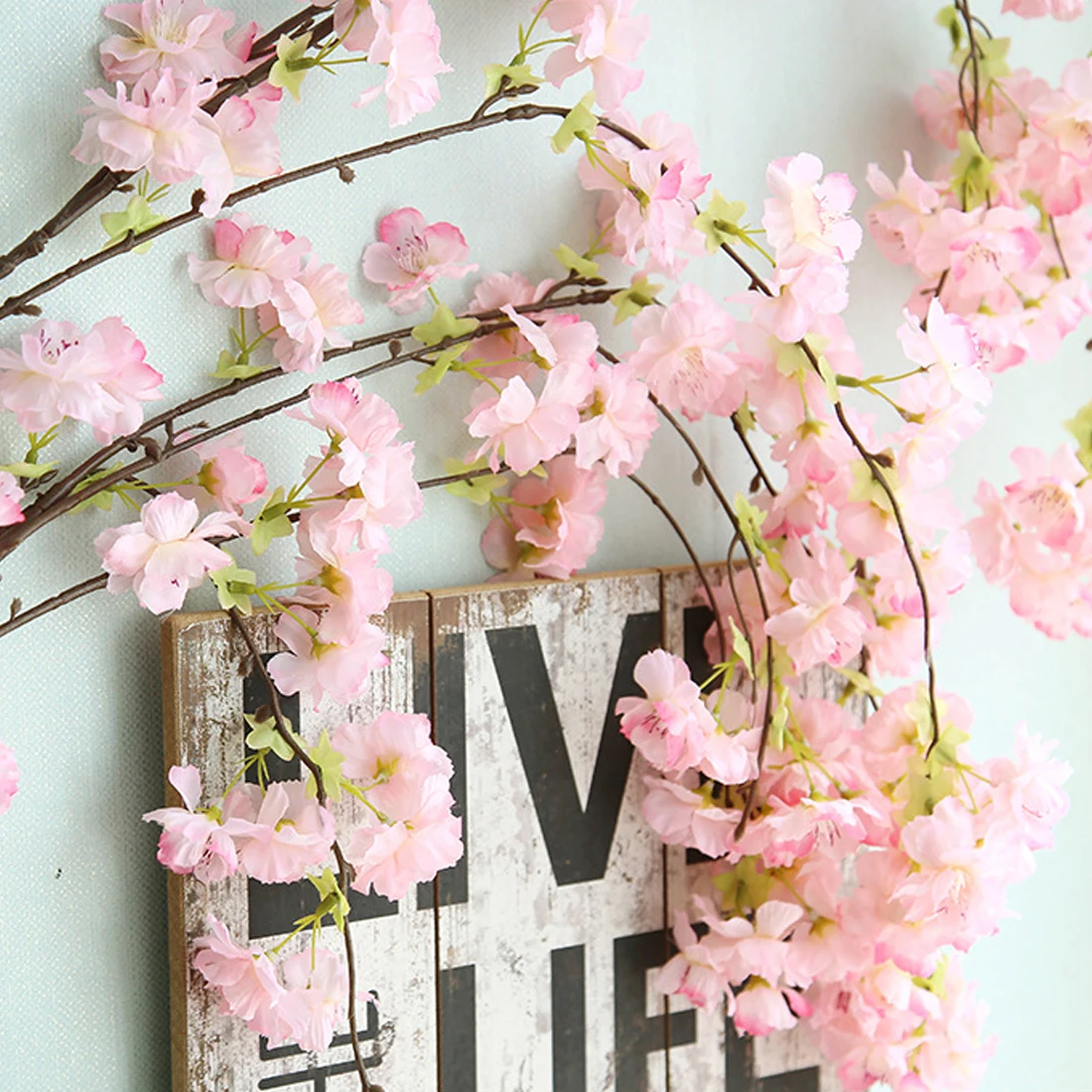 135cm Cherry Blossoms Rattan Sakura Wedding Arch Garden Decoration