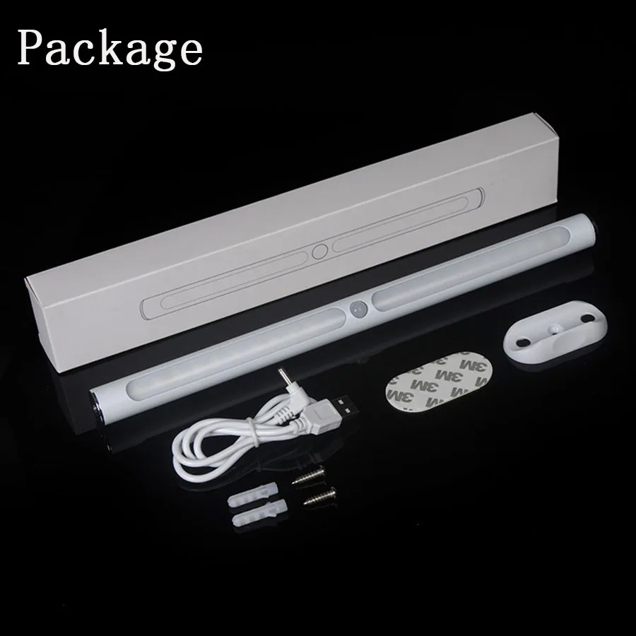 Беспроводной движения Сенсор Touch Управление USB Перезаряжаемые светодиодный комнатный светильник 30 см 22 светодиодный s Шкаф ночные огни