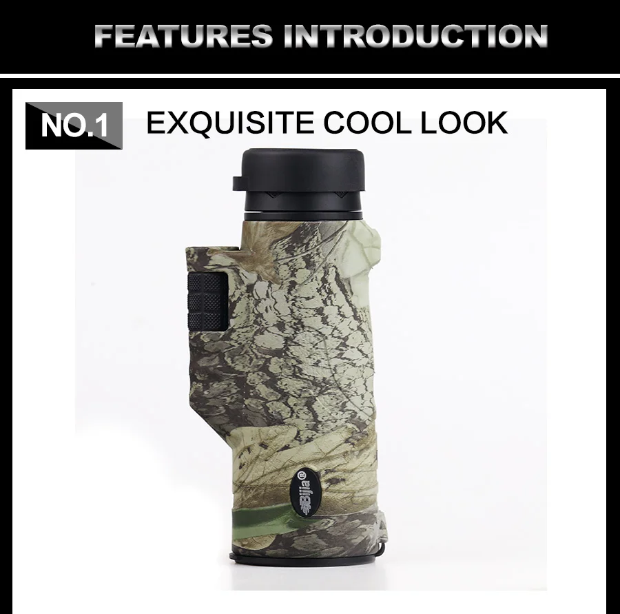 Observação de Aves Telescópio de Viagem Bijia Alta Qualidade Cores Multi-revestido Bak4 Prisma Monocular Caça 10x42 4 7 Telescópio e binóculos