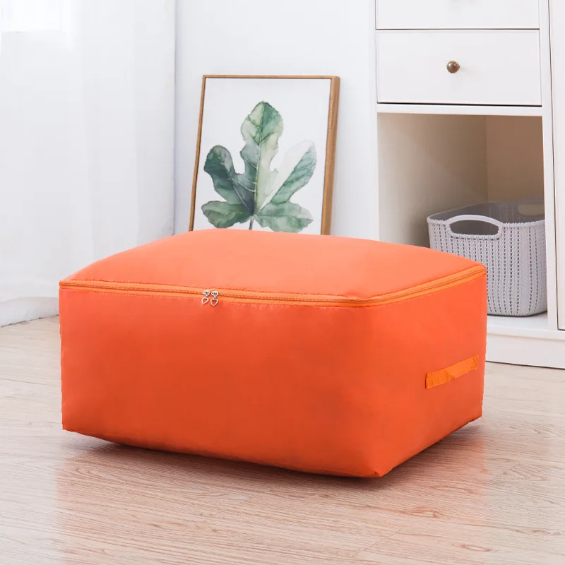 Orange Одноцветная сумка-Органайзер для одежды, одеяло, Классическое Одеяло, сумки для хранения домашнего гардероба, качественная сумка Оксфорд - Цвет: Orange