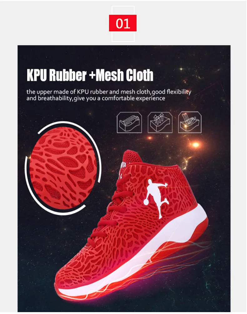 Man Light Jordan Basketball Shoes Breathable Anti-slip Basketball Sneakers Men Lace-up Sports Gym Ankle Boots Shoes Basket Homme (4)