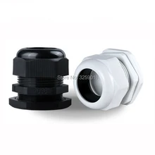 1 шт. Кабельные втулки PG 36 черно-белые водонепроницаемые регулируемые нейлоновые разъемы соединения с прокладками 22-32 мм для электроприборов