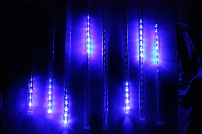 Горячая 30 см метеоритный дождь трубы светодиодный свет для рождества свадьбы украшения сада 100-240 В ЕС/США штекер RGB белый синий