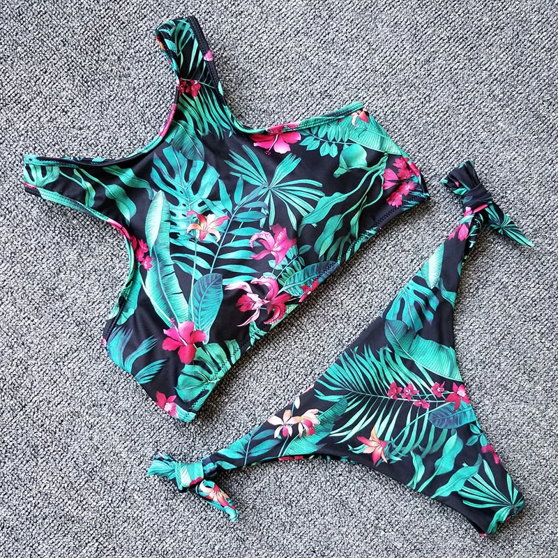 

2019 Bandeau Bikinis Women Swimwear High Neck Swimsuit Push Up Bikini Set Brazilian Biquini Bathing Suit Female Beachwear Swim