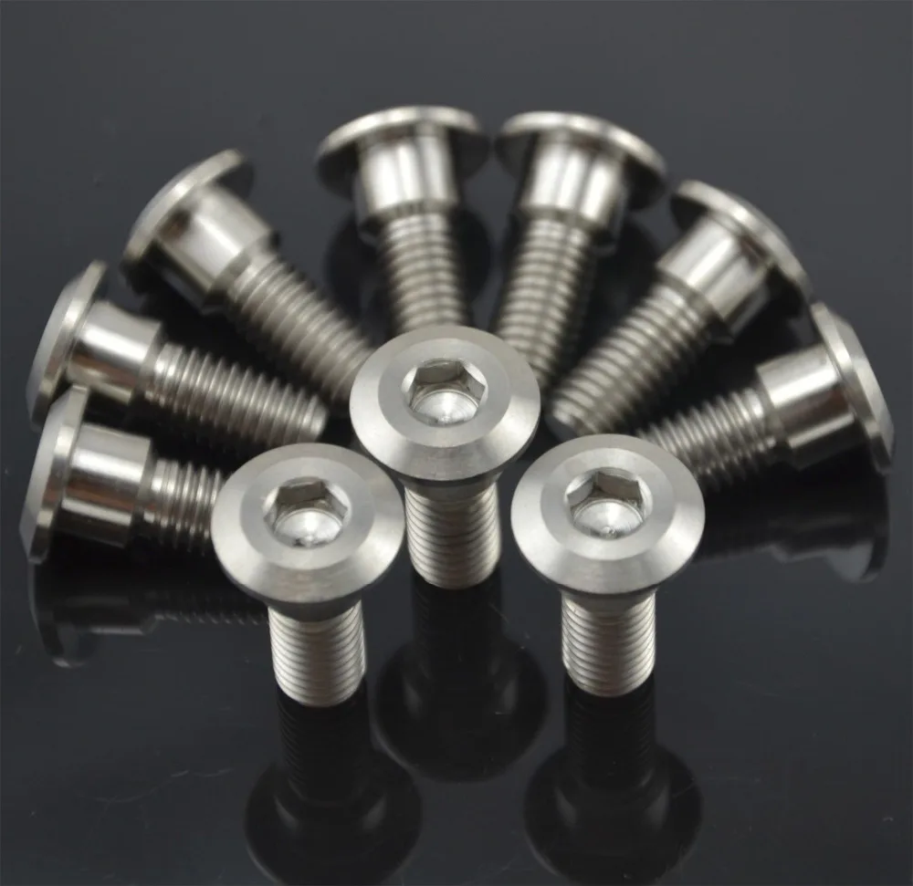 10 Pcs Titanium Ti baut sekrup M8x22mm Hex soket kepala untuk Suzuki rem cakram Rotor baut di 