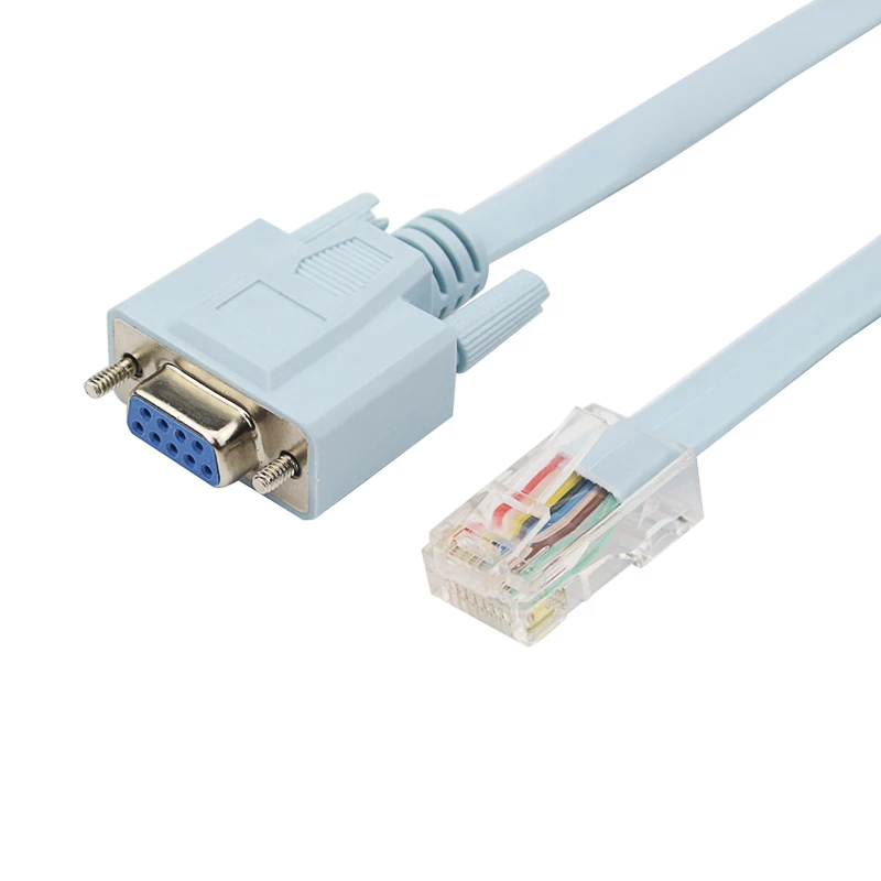 High Quality RJ45 Cat5 to Rs232 DB9 Converter Adapter Cable