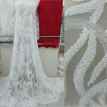 

Ivory Embroidery Bridal Lace Fabric ,Mesh Lace Fabric ,Wedding Lace Fabric
