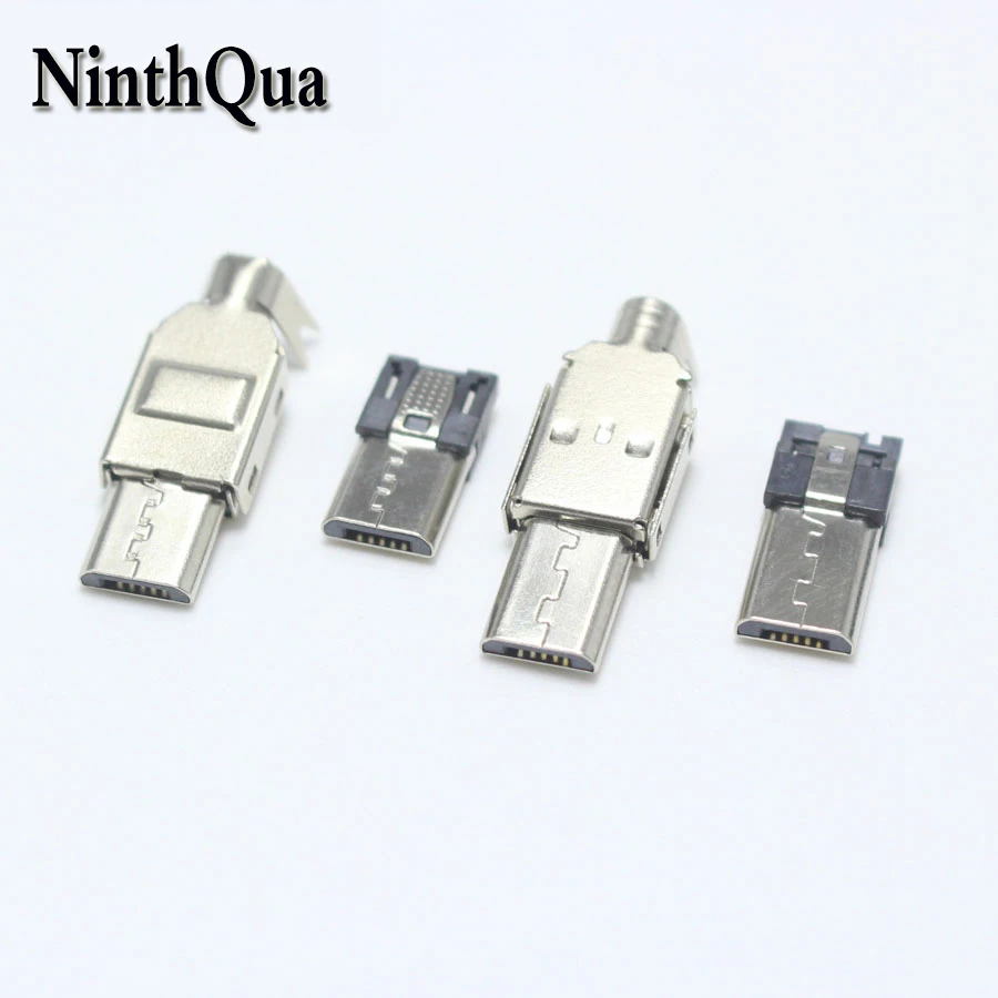 5 компл. Micro USB 5PIN тип сварки штекер разъем зарядное устройство 5P USB хвост зарядки jack 4 в 1 металлические детали