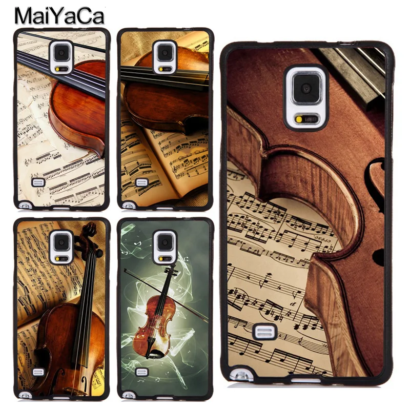 

MaiYaCa Violin and Musical Note Soft TPU Full Cover For Samsung S4 S5 S6 S7 Edge S8 S9 S10 Plus Lite Note 9 8 4 5 Phone Case