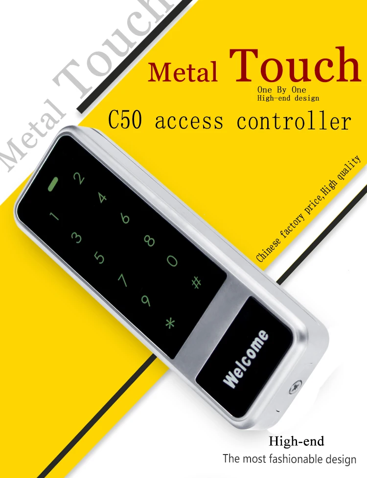 Водонепроницаемый контроль доступа Лер RFID 13,56 МГц контроль доступа клавиатура дверной замок с технологией NFC открывалка с сенсорной клавиатурой для безопасности входа