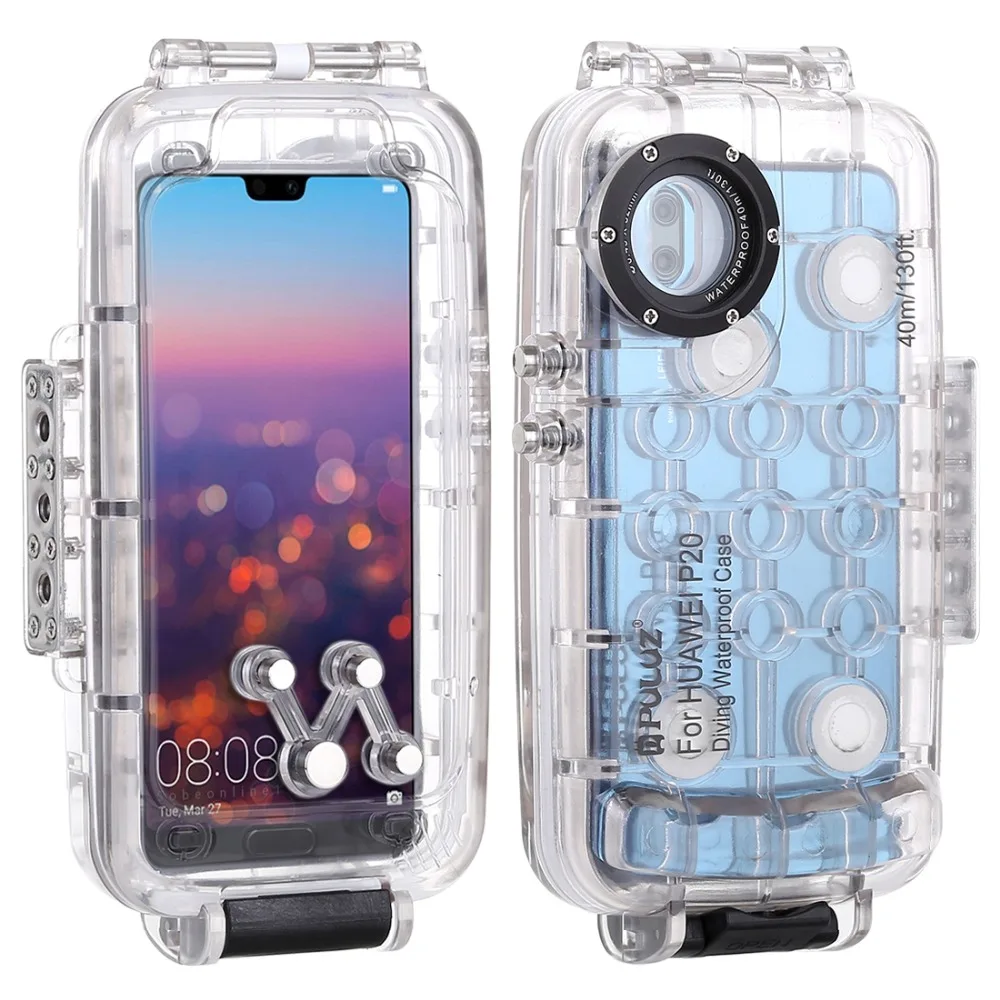 Защитный чехол для дайвинга для huawei P20/P20 Pro 40 m/130ft подводный телефон Серфинг Плавание Сноркелинг фото видео и ремешок