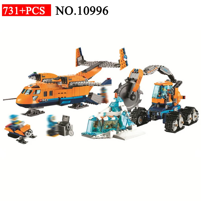 

BELA 10996 731pcs City Series Arctic Supply Plane Bela Building Blocks Compatible With 60196 Brick Toys For Children