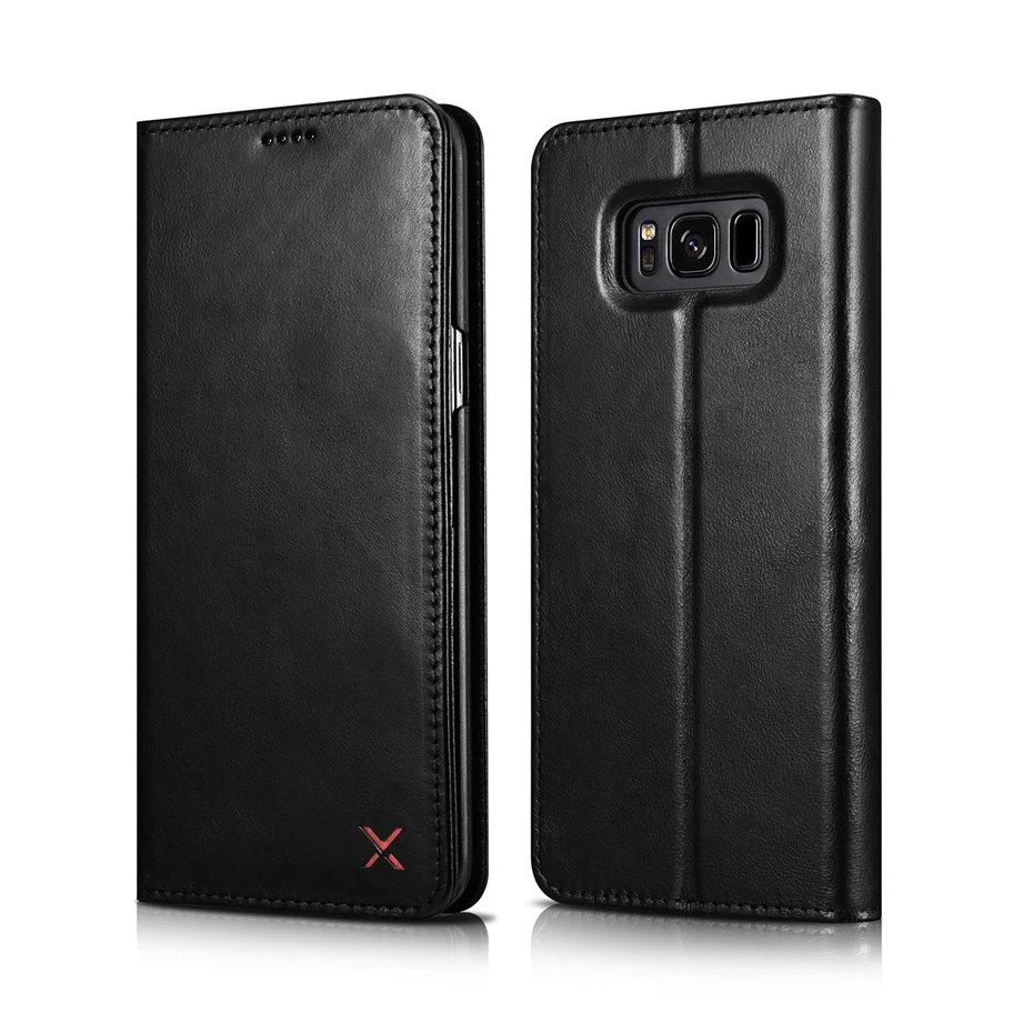 For Samsung Galaxy S8 S8 Plus Luxury Genuine Leather Magnetic Flip Wallet Case (7)