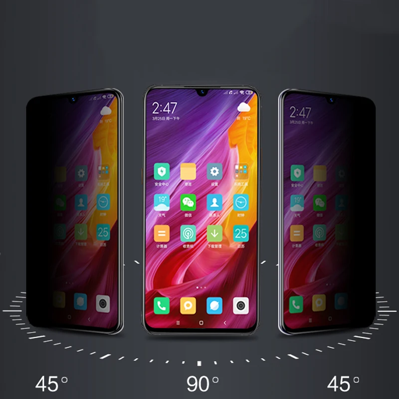 Закаленное стекло EXUNTON для OPPO Realme 3 Pro антишпионская Защитная пленка экрана