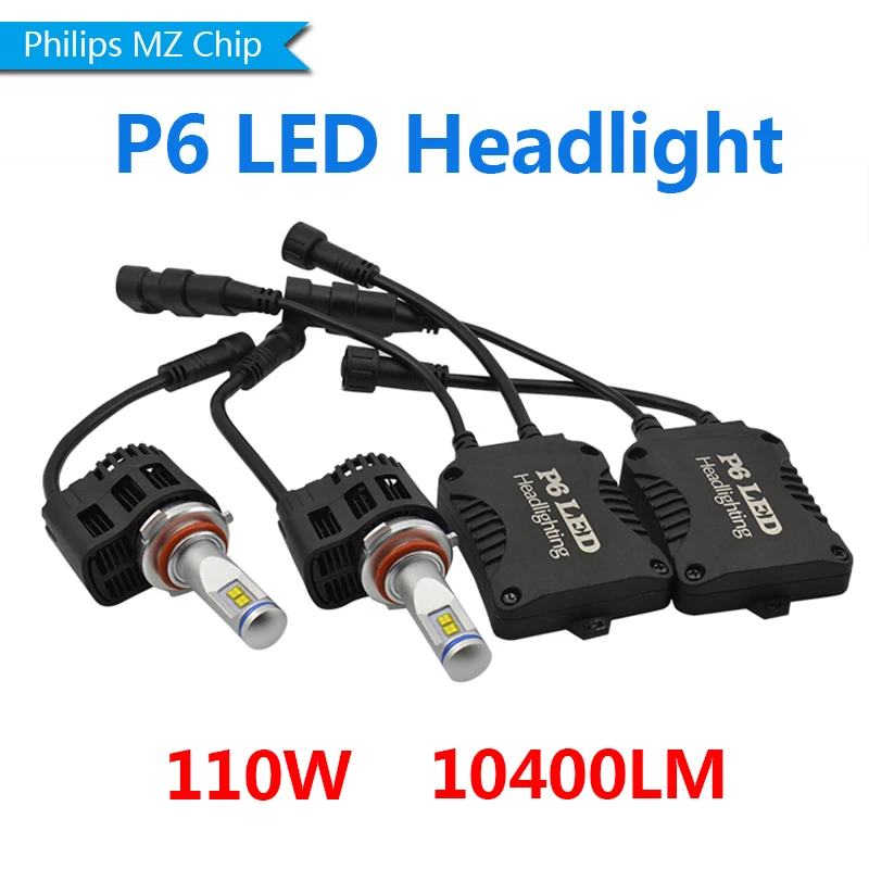 

2X 9006 HB4 LED Auto Car LED Bulb Headlight Fog Lamp Driving Light Conversion Kit 10400LM With Philips MZ Chip High Power
