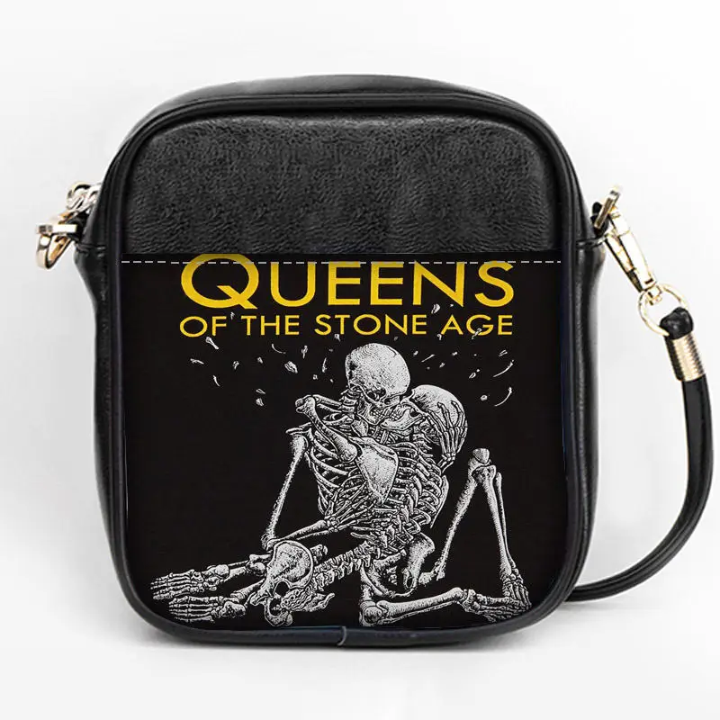 

New fashion Queens Of The Stone Age Sling Bag Custom Women Sling Shoulder Bags Leather Mini Girls Tote Party Bag DIY Sling Bag