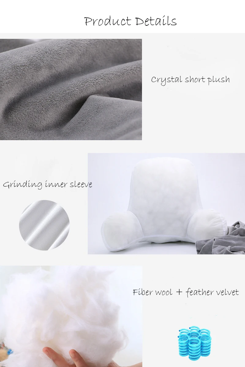 L066-Lumbar Pillow for Office Waist Protector with Arm Spine Protect Orthopedic Pillow Car Seat Office Chair Back Seat Waist  Cushion (12)