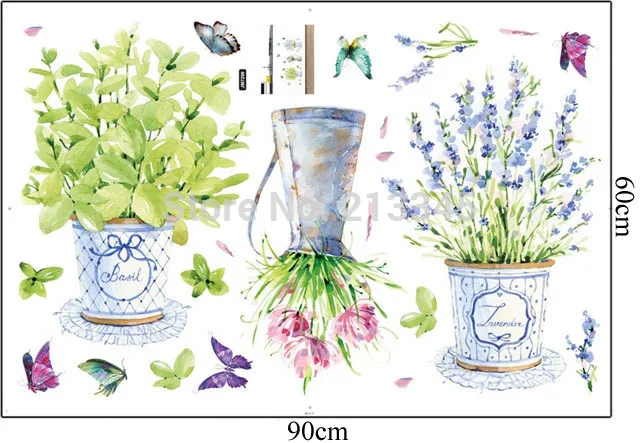 [Sábado Monopolio] diy home decor macetas de flores pegatinas de pared arte pegatinas de pared tatuajes de decoración del hogar florero decoracion hogar