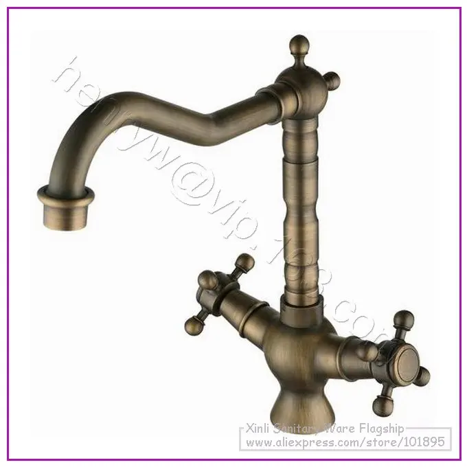 

L16519 - Luxury Deck Mounted Bronze Color Brass Double Handle Cabinet Faucet