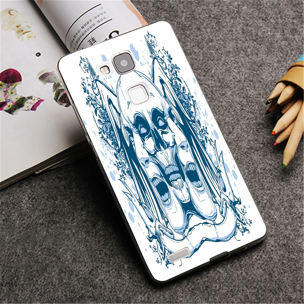 Backpacks skull design Hard Case Cover for Huawei P8 Lite P9 Plus &amp Mate 7 8 fashion Down Design |