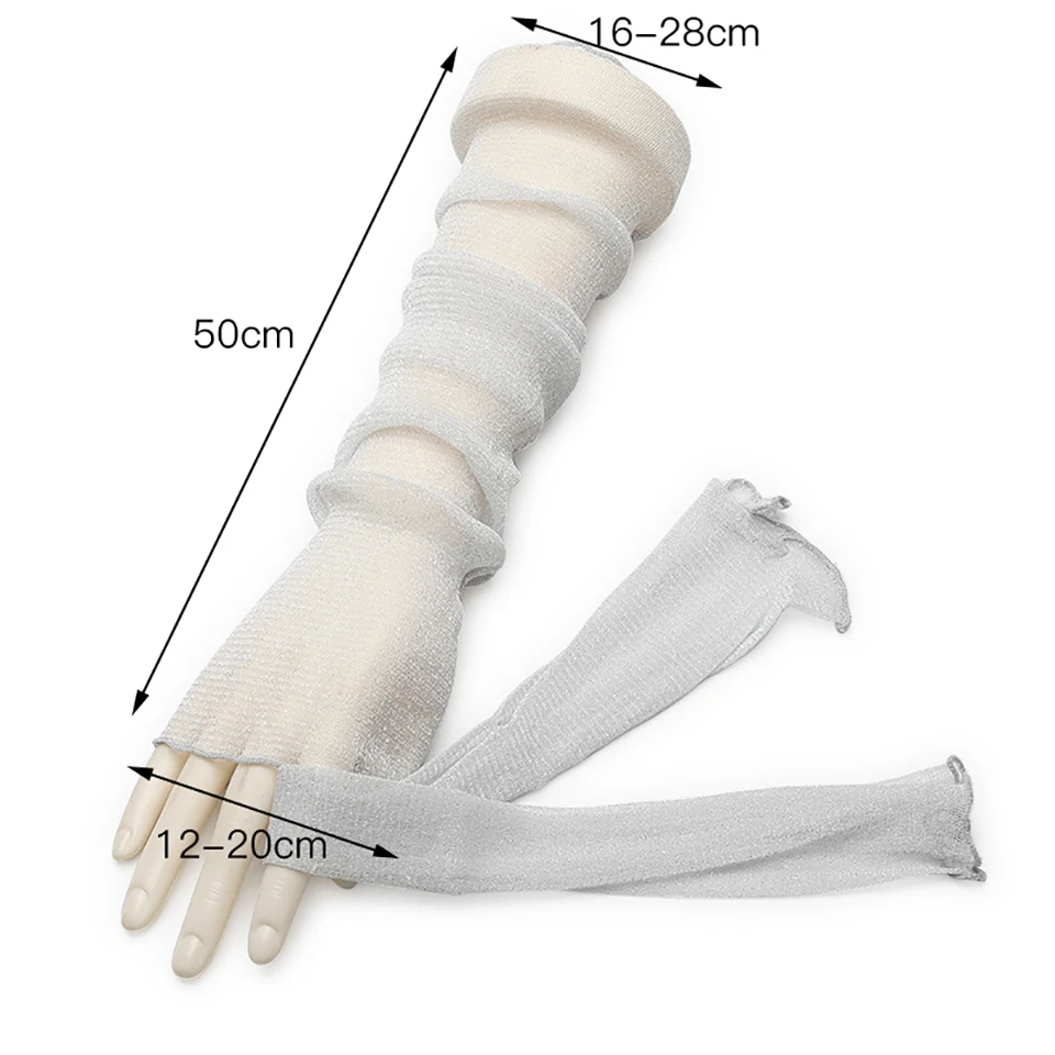 Ледяная шелковая Защита от солнца УФ Защита для рук рукава тонкие сетчатые носки покрытие для ног двойное использование ледяной шелк