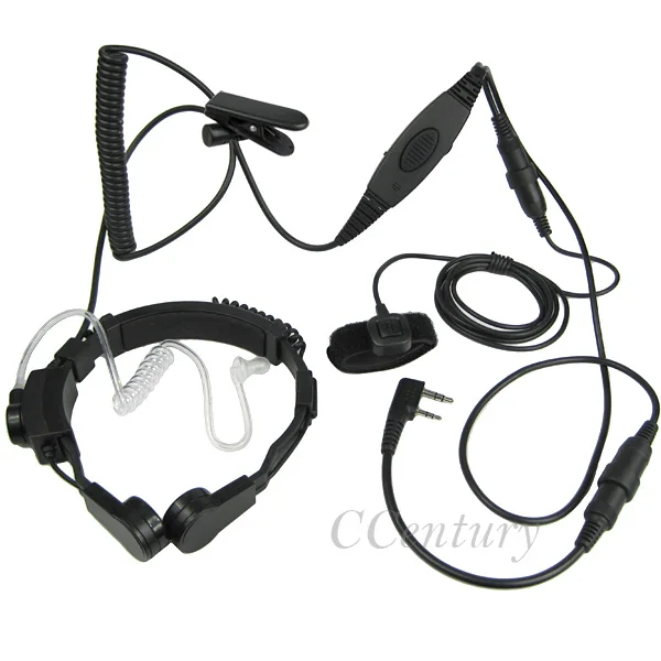 XQF Police Tactical Throat Microphone VOX Headset PTT for Baofeng CB Radio UV5R BF-888S GT-3 UV-B5 BF-F8+ GT-3TP Headphone | Мобильные